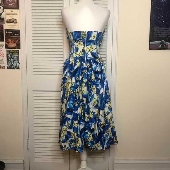 EUC Unique Vintage Strapless Dress - L - Picture 4 of 4